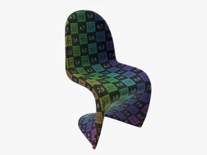 Cadeira de pl&aacute;stico empilh&aacute;vel Modelo 3D