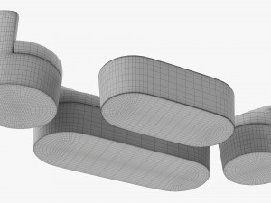 Rattan Furniture Set 01 3D 모델
