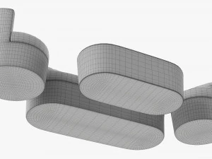 Rattan Furniture Set 02 3D Model