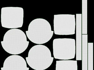 Rattan Furniture Set 02 3D Model