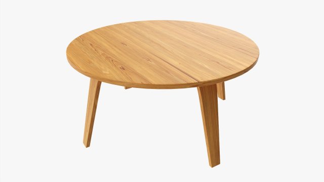 Round Coffee Table 02 3D Model .c4d .max .obj .3ds .fbx .stl .blend 