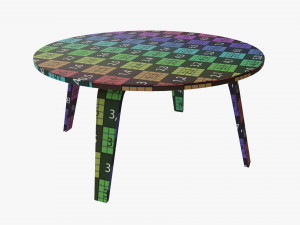 Round Coffee Table 02 3D Model