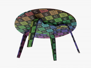 Round Coffee Table 02 3D Model