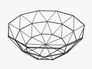 Round Wire Serving Basket Model 3D