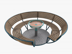 Roundabout Bench 01 Modelo 3D