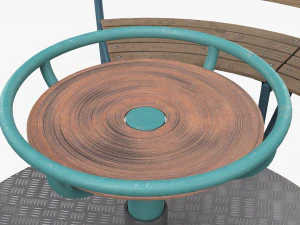 Panchina della rotonda 01 Modello 3D