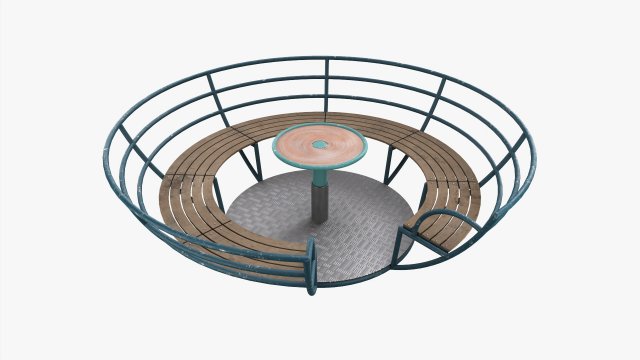 Roundabout Bench 02 3D मॉडल .c4d .max .obj .3ds .fbx .stl .blend 