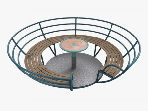 Roundabout Bench 02 3D Model