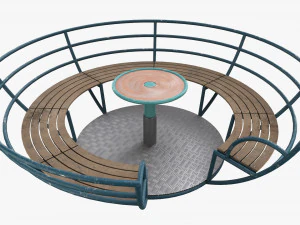 Roundabout Bench 02 3D Model