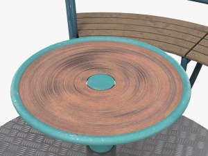 Roundabout Bench 02 3D Model