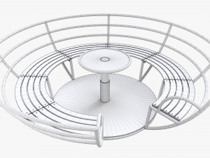Roundabout Bench 02 3D मॉडल