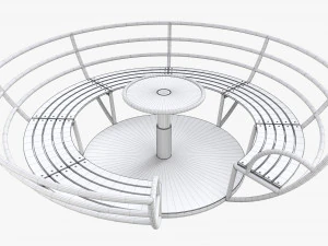 Roundabout Bench 02 3D Model