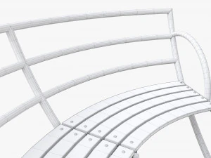 Roundabout Bench 02 3D Model