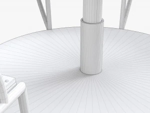 Roundabout Bench 02 3D Model