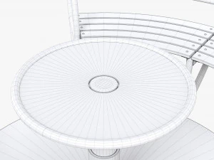 Roundabout Bench 02 3D Model