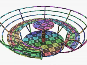 Roundabout Bench 02 3D Model