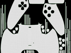 Контролер Sony Playstation 5 Dualsense Cosmic Red 3D Модель