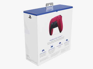Sony Playstation 5 Dualsense Controller Cosmic Red Cardboard Box 3D Model