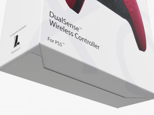 Sony Playstation 5 Dualsense Controller Cosmic Red Cardboard Box 3D Model