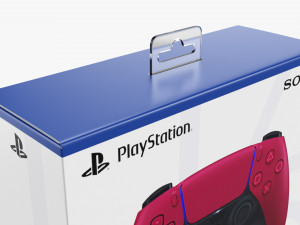 Sony Playstation 5 Dualsense Controller Cosmic Red Cardboard Box 3D Model