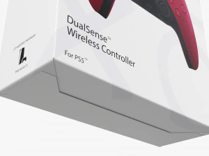 Sony Playstation 5 Dualsense Controller Cosmic Red With Box 3D Model