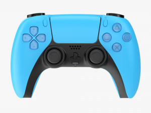 Sony Playstation 5 Dualsense Controller Starlight Blue 3D Model