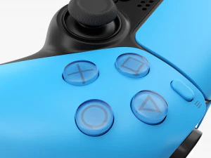 Sony Playstation 5 Dualsense Controller Starlight Blue 3D Model