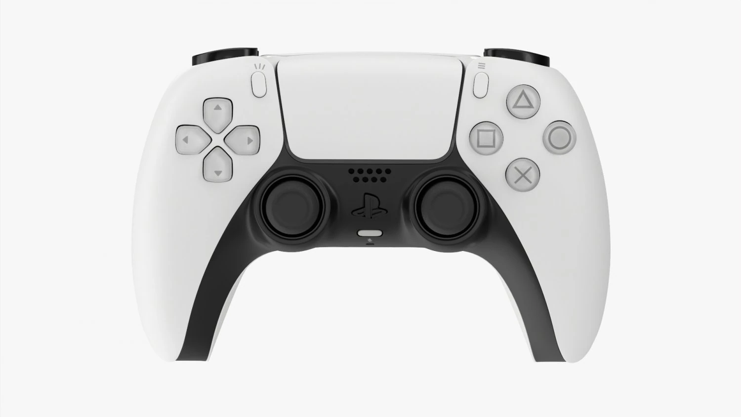 Sony Playstation 5 Dualsense Controller White 3D Model .c4d .max .obj .3ds .fbx .stl .blend