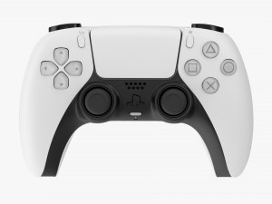Sony Playstation 5 Dualsense Controller White 3D Model