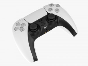 Sony Playstation 5 Dualsense Controller White 3Dモデル