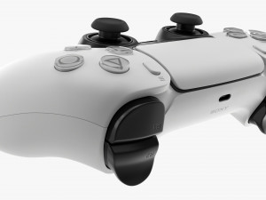 Sony Playstation 5 Dualsense Controller White 3Dモデル