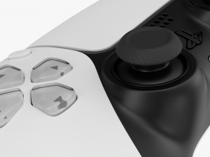 Sony Playstation 5 Dualsense Controller White 3Dモデル