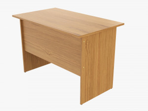 Student Desk With Drawers 3D Model