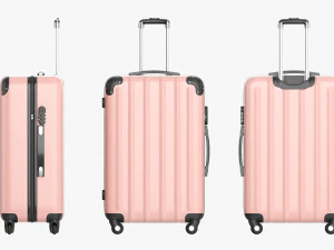 Suitcase Hardshell Large On Wheels 3D Model