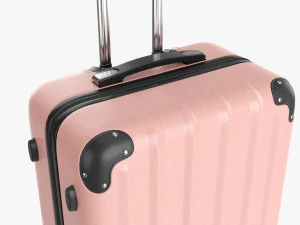 Suitcase Hardshell Large On Wheels 3D Model