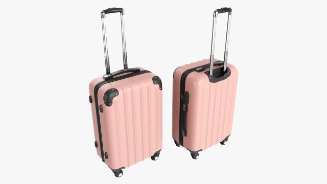 Suitcase Hardshell Medium On Wheels Modelo 3D .c4d .max .obj .3ds .fbx .stl .blend 