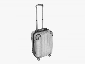 Suitcase Hardshell Small On Wheels 3D Model