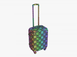 Suitcase Hardshell Small On Wheels 3D Model