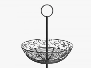 Three Tier Display Basket With Legs 3D Model