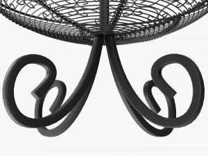 Three Tier Display Basket With Legs 3D Model