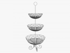 Three Tier Display Basket With Legs 3Dモデル