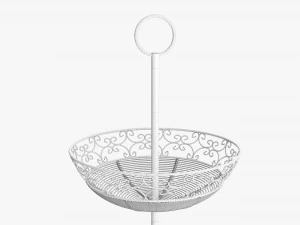 Three Tier Display Basket With Legs 3D Model