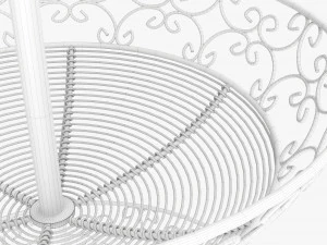 Three Tier Display Basket With Legs 3D Model