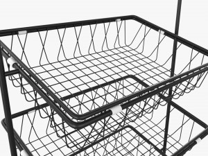 Tilted Pane Stand 3-Tier 3D Model