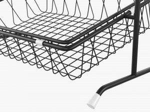 Tilted Pane Stand 3-Tier 3D Model