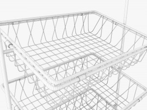 Tilted Pane Stand 3-Tier 3D Model