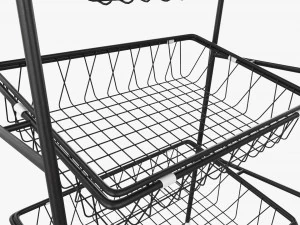 Tilted Pane Stand 5-Tier 3D Model