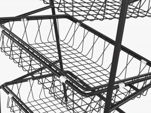 Tilted Pane Stand 5-Tier 3D Model