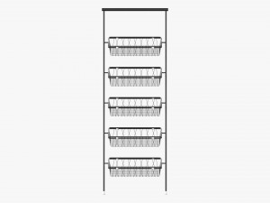 Tilted Pane Stand 5-Tier 3D 模型