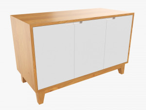 TV Stand With Drawers 02 3D Model